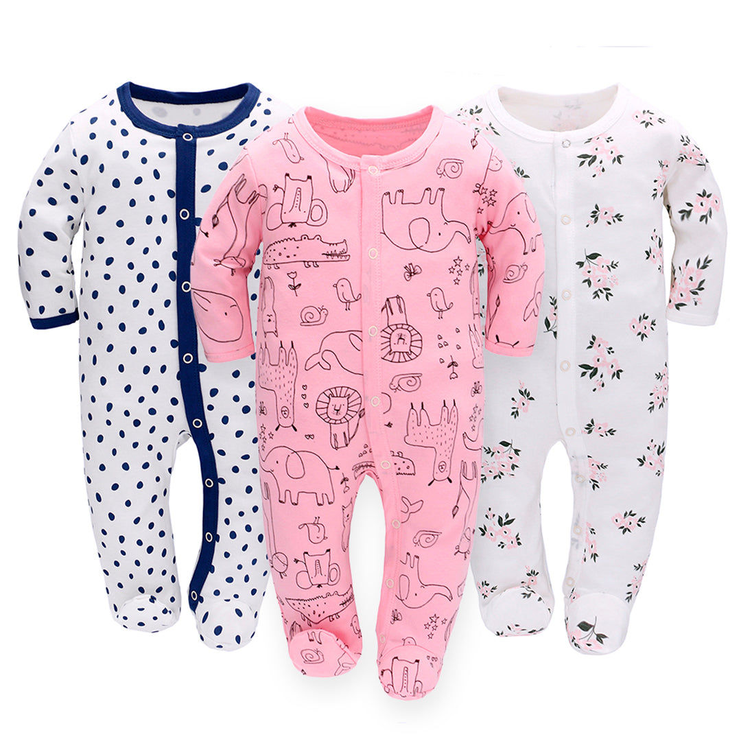Pijama de 3 piezas Leones y Elefantes